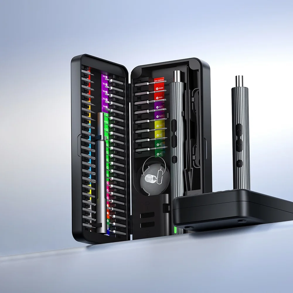 Juego de destornilladores eléctricos autocontenido de mano, 58 en 1, S2, MANTENIMIENTO DE PRECISIÓN duradero, juego de pinzas de destornillador pequeño