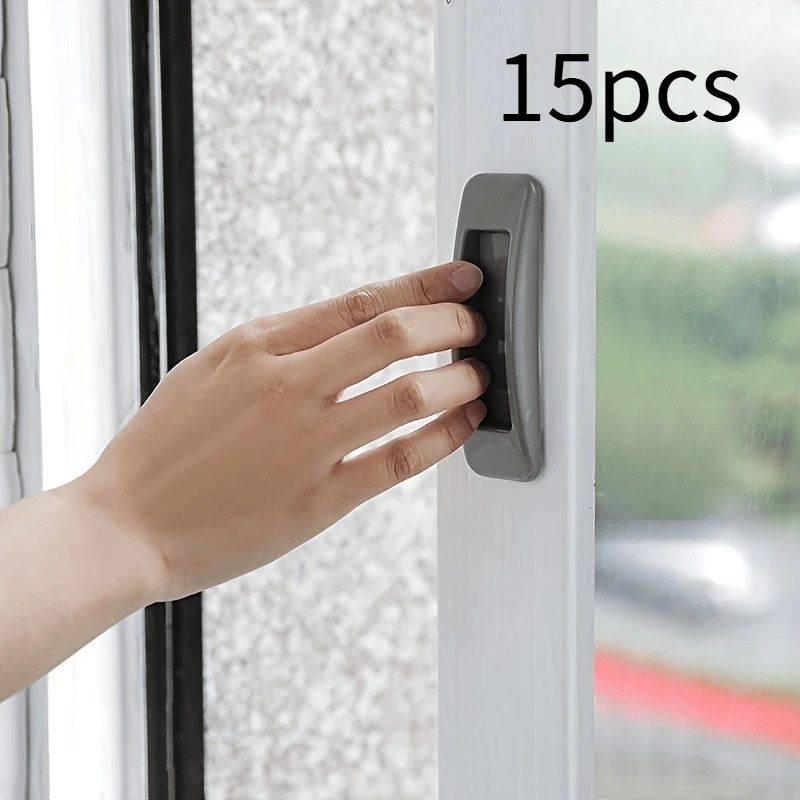 15pcs Self-adhesive Instant Cabinet Handle Pull Drawer Pull Assistant, with Adhesive Sliding