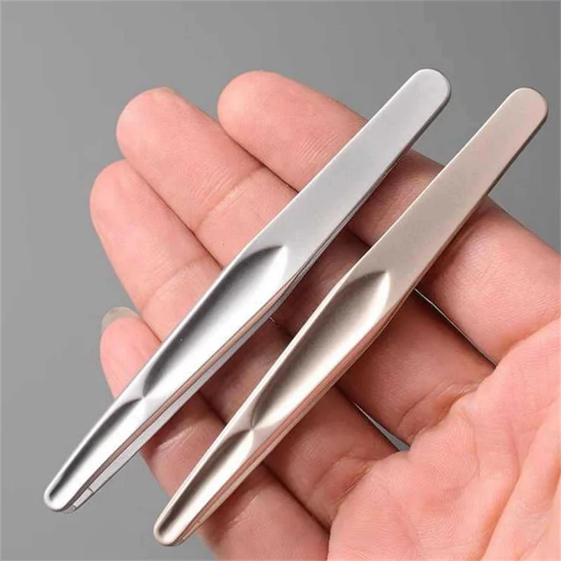 1PC Stainless Steel Premium Round Head Tweezers for Eyebrow & Facial Hair Removal Seamless Clips Short Hair Precision Beard Clip
