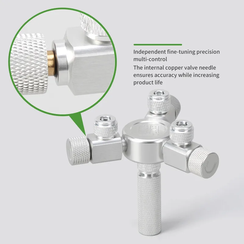 ZRDR Splitter Multi-port Magnetic Pressure Reducer With Check Valve, Bubble Counter, Fine-tuning Function One-to-four Aquarium