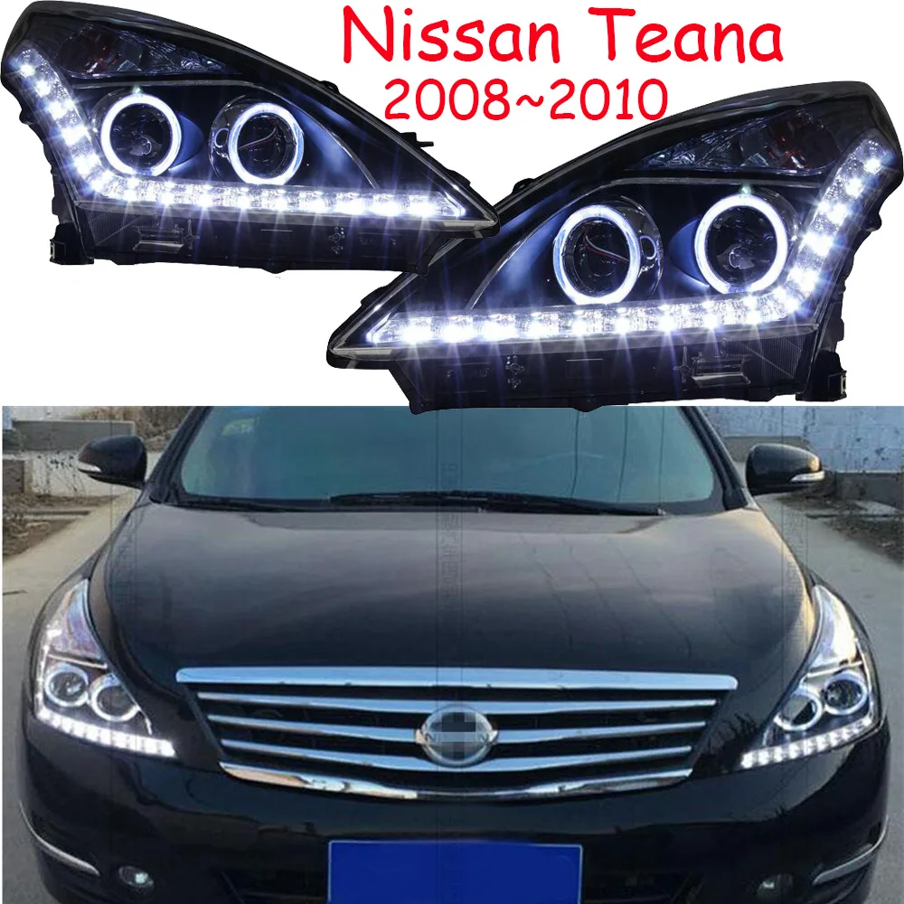 

Cars Head light For Teana Headlights 2008~2010/2011~2012year Altima titan headlight Bi-Xenon Beam Fog lights angel eyes Auto