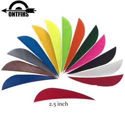 50PCS 2.5 Inch Archery Fletches Water Drop Arrow Feather Parabolic Fletching Arrow Feathers for Hunting