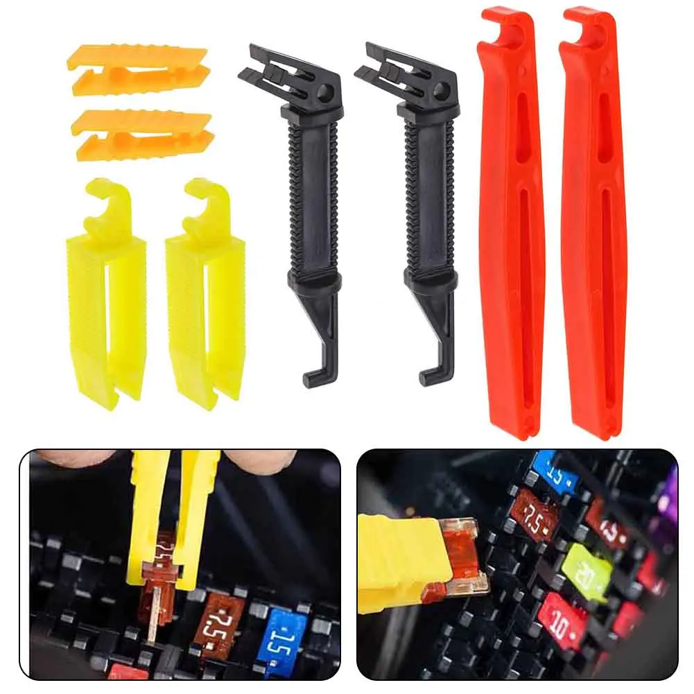 Estrattore per fusibili clip per auto pratico rimuovere 6x30 fusibile 8 pezzi nuovo estrattore per utensili in plastica rimozione estrattore per