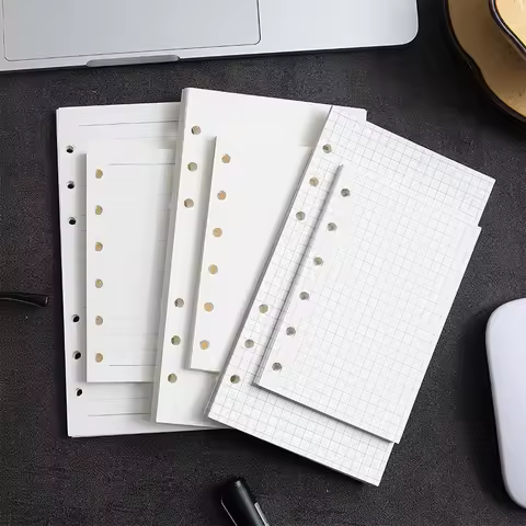 A6 A7 M5 Grid Blank Line Loose Leaf Notebook Refill Spiral Binder Inner Page Diary Agenda PlannerSchool Stationery