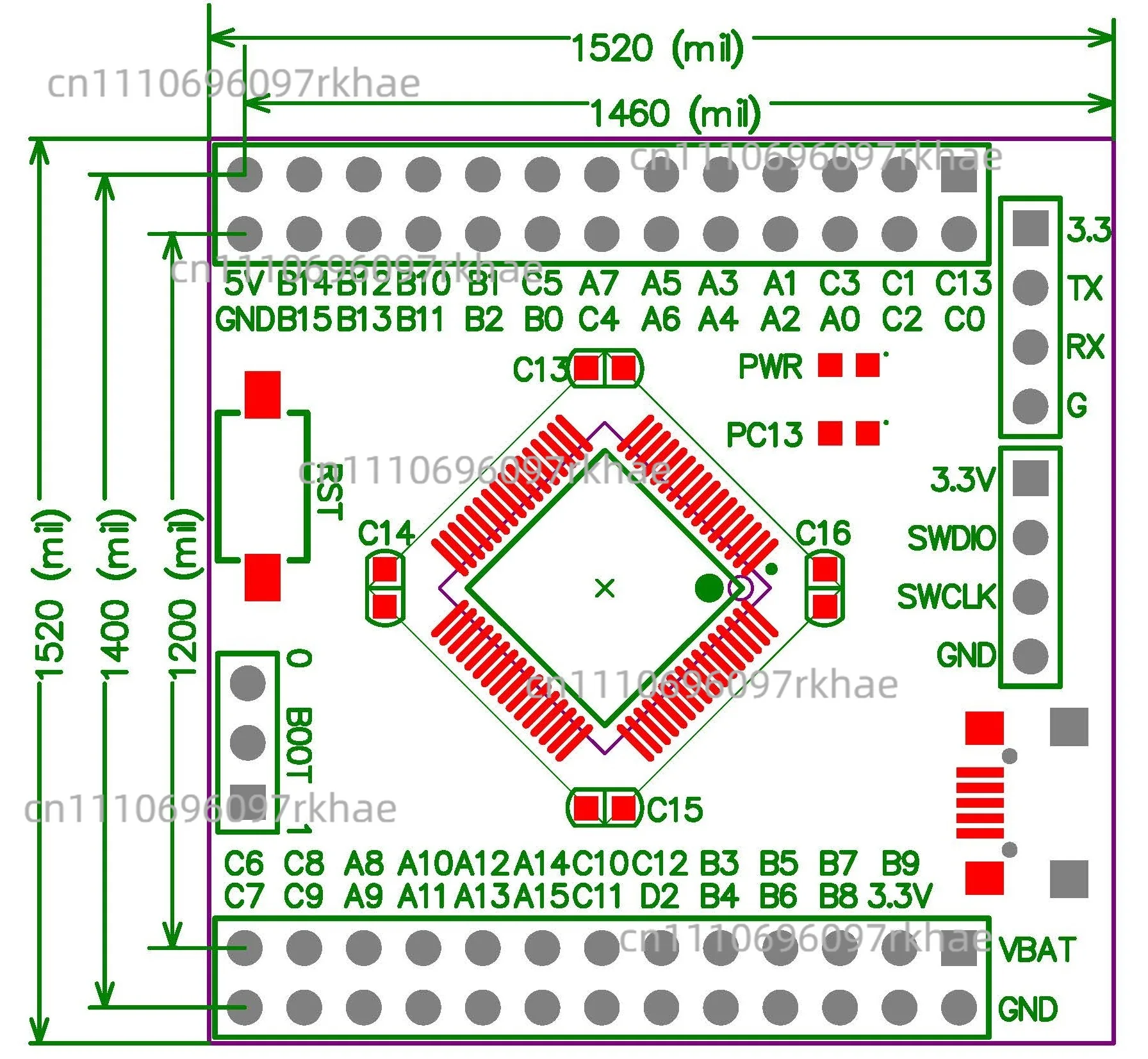 STM32F107RCT6 Core Board STM32F107 Singlechip System High Capacity Development Board