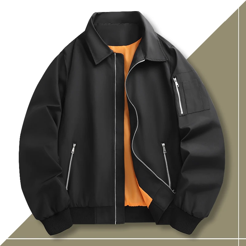 

Men's Plus Size Workwear Jackets Flight Formal Men Trendy Brand Lapel Casual Aviator Motorcycle