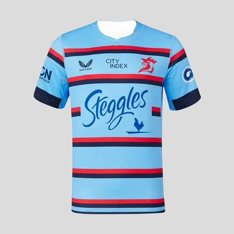 2024 Nrl Australian Rooster Legion Melbourne Legion Eel Rugby Men's T-Shirt Training Uniform Melbourne Summer 3D