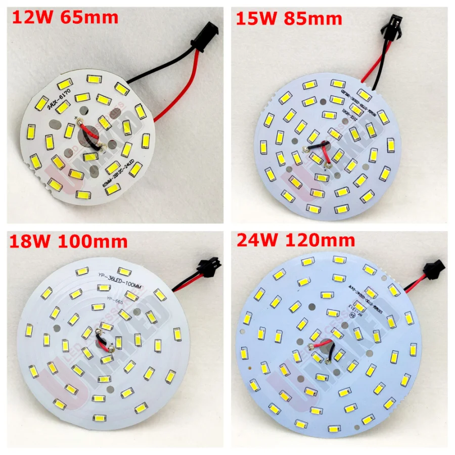 Brilho SMD LED Light Board, painel de lâmpada, conector de soldagem para lâmpada de teto, Downlight DIY, SMD5730, 10pcs