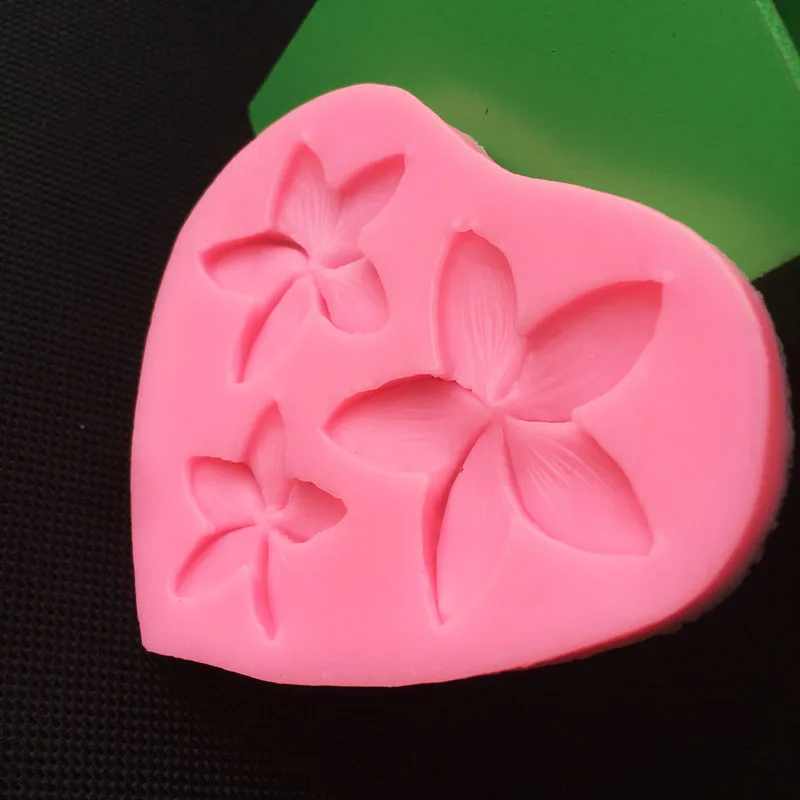 1 piece frangipani flower silicone mold fudge mold sugarcraft cake decoration tool chocolate sugar mold