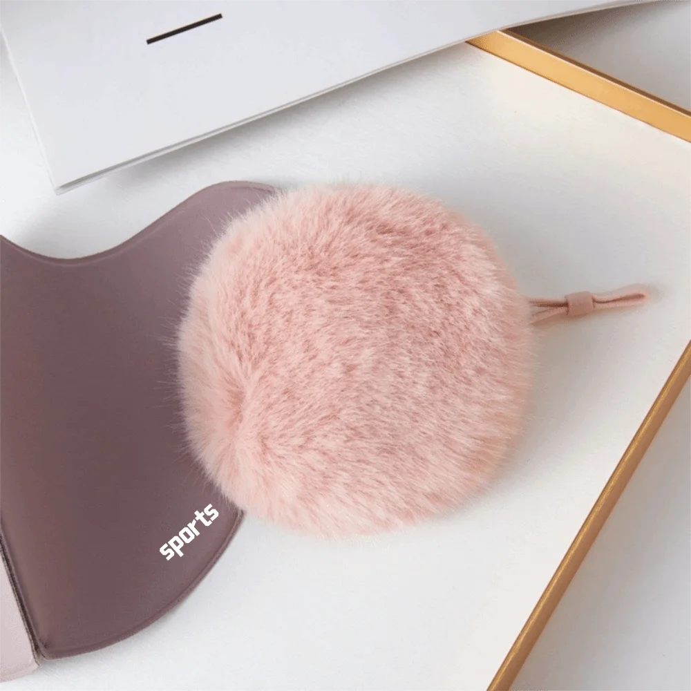 Masker Wajah Hangat Musim Dingin Wanita Berlapis Bulu Tahan Angin Dua-dalam-Satu Penutup Telinga Bernapas Tahan Dingin Masker Bersepeda Pelindung Telinga