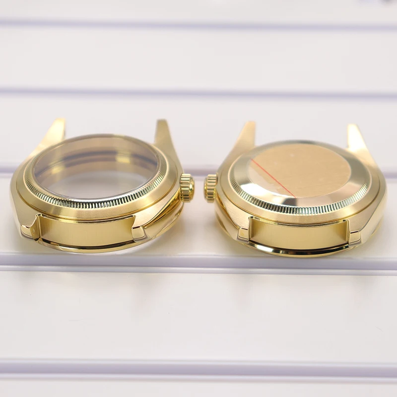 36mm 40mm Gold Luxus Herren Uhrengehäuse Teile Saphirglas für NH35 NH36/38 Miyota 8215 Uhrwerk 28,5mm Zifferblatt Bestseller Air King – Detail 9