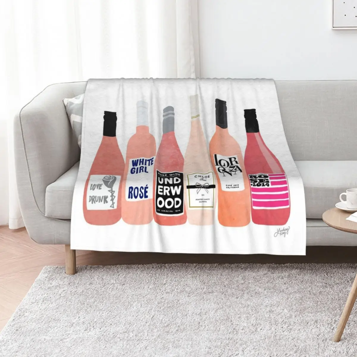 Rose Bottles Throw Blanket Thins for winter For Baby Loose Luxury Designer wednesday Blankets