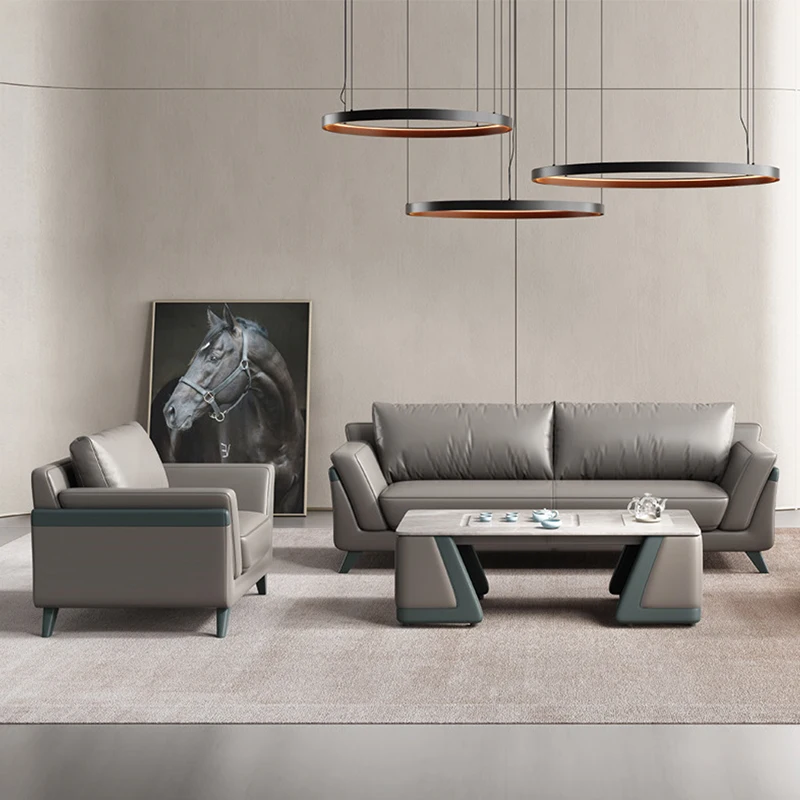 #Office Sofa Set Eco-friendly Multifunctional Light Design Leather Cover Plastic Frame Home Office Hotel