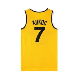 Keine. 7 JUGOPLASTIKA 7 KUKOCMovie version basketball jersey gelb stickerei außen casual mesh schnell trocknend atmungs sportsw