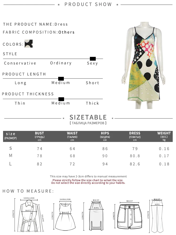 Weird Puss Sexy Kleid mit buntem Print für Damen, modische Patchwork-Design, tief ausgeschnittenes, ärmelloses, trendiges Mitternachts-Street-Club-Bodycon-Kleid – Detail 1