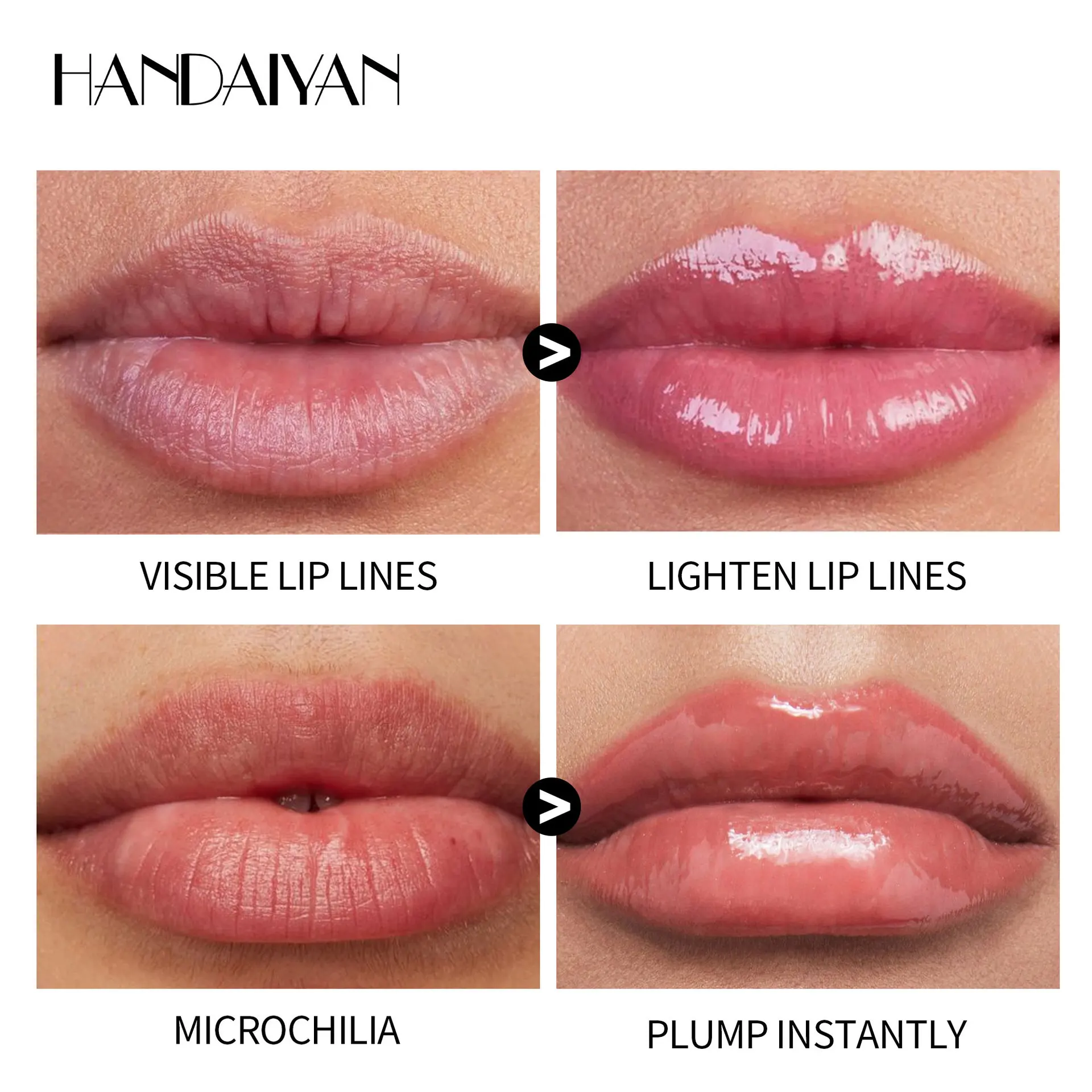 HANDAIYAN Lip Plumping Booster High Shine Lip Plumper Lip Oil Needle Tube Lip Gloss Lip Balm Extreme Volume Lip Tint Makeups