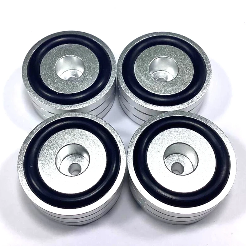 HIFI 40X22MM  Aluminum Speaker Box Spikes Stand Feet Pad Amplifier DAC Decoder Audio Computer Rubber Buffer Floor Foot