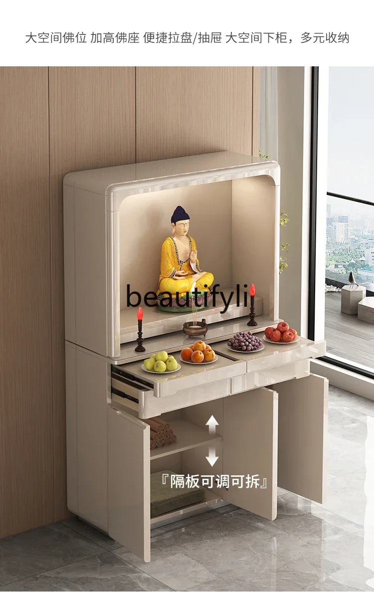 

ss C Buddhist shrine offering table Shrine modern light luxury small shrine household living room God of Wealth incense table