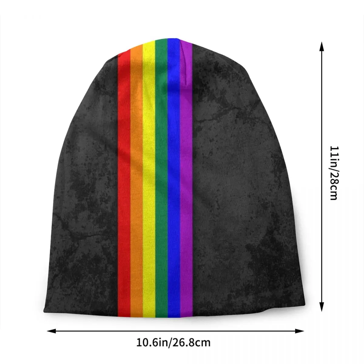 LGBTQ Pride Flag Stripe Bonnet Hats Street Knit Hat For Women Men Autumn Winter Warm LGBT Gay Lesbian Skullies Beanies Caps