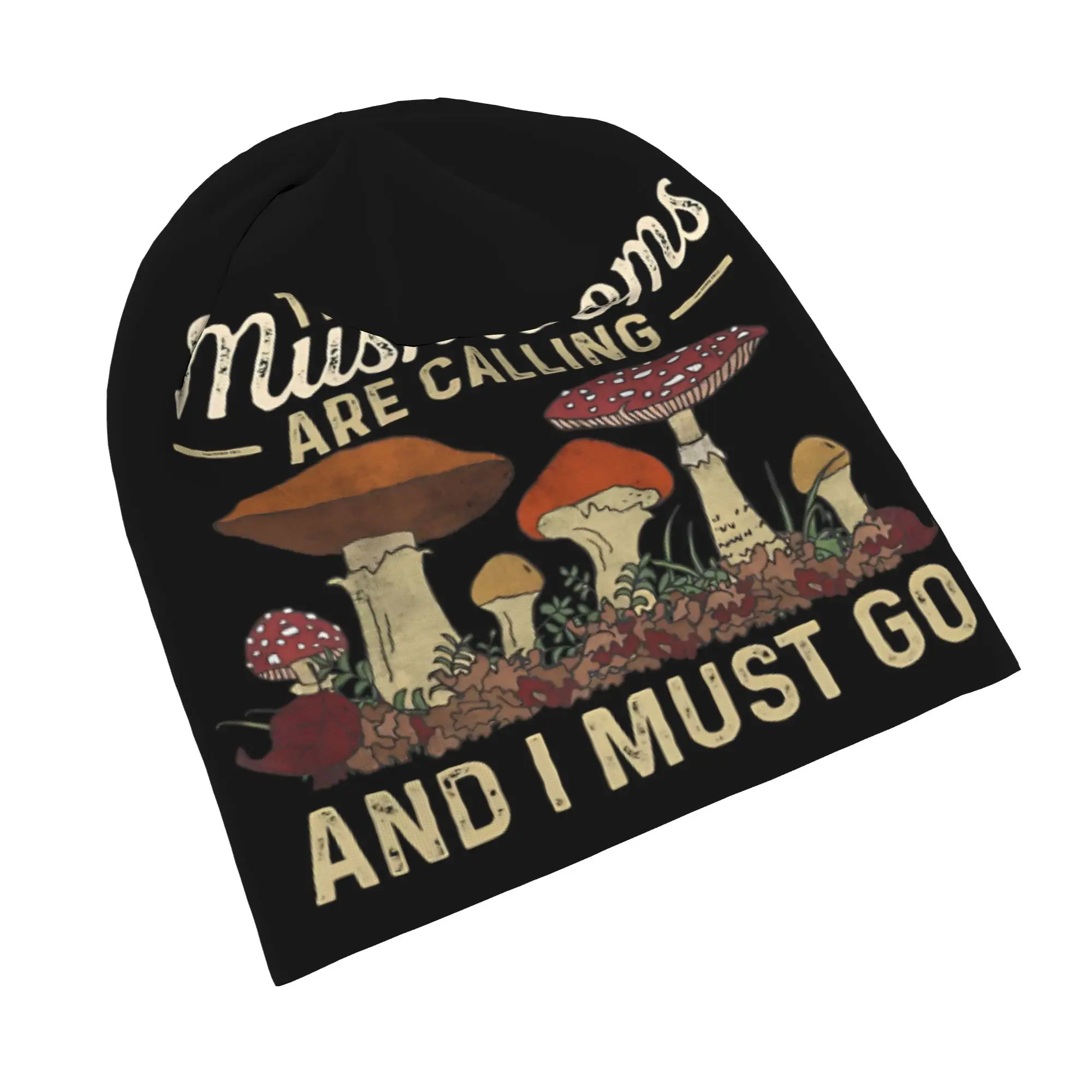 Mushrooms Are Calling Beanie Cap for Men Women Streetwear  Cooling Skull Cap Sweat Wicking for Climbing