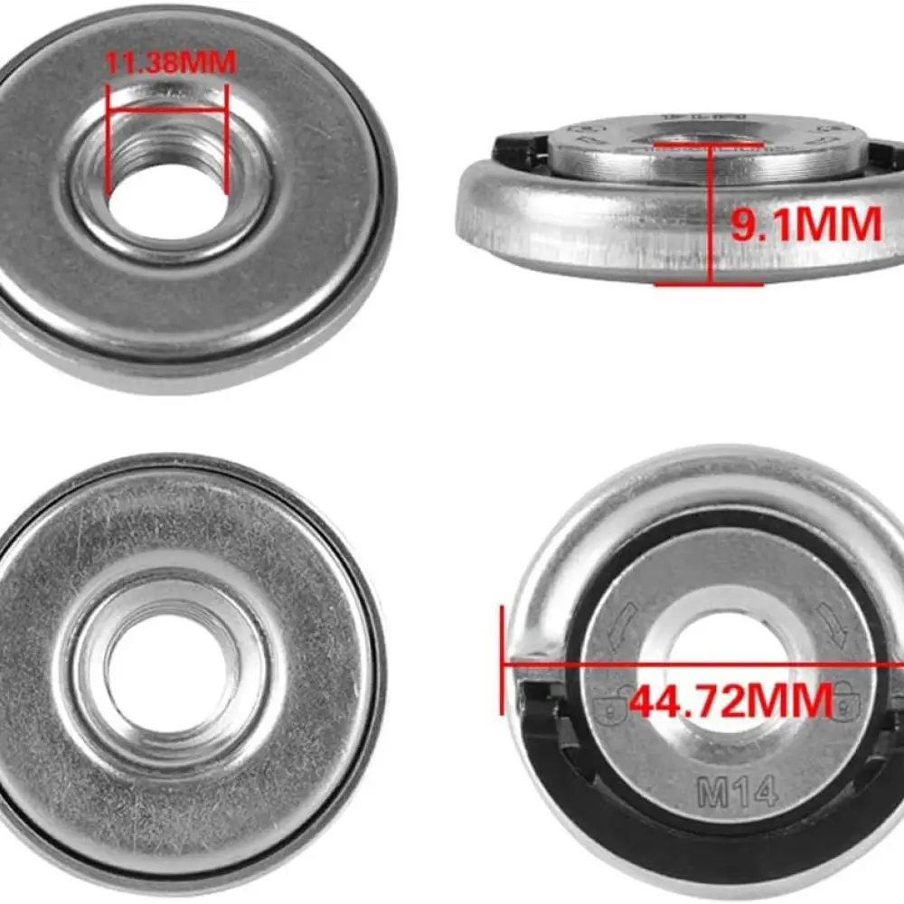 Replacement Angle Grinder Locking Flange M14 M10 5 8 11 Quick Release Nut Adapter Durable Metal Clamp Repair Tool