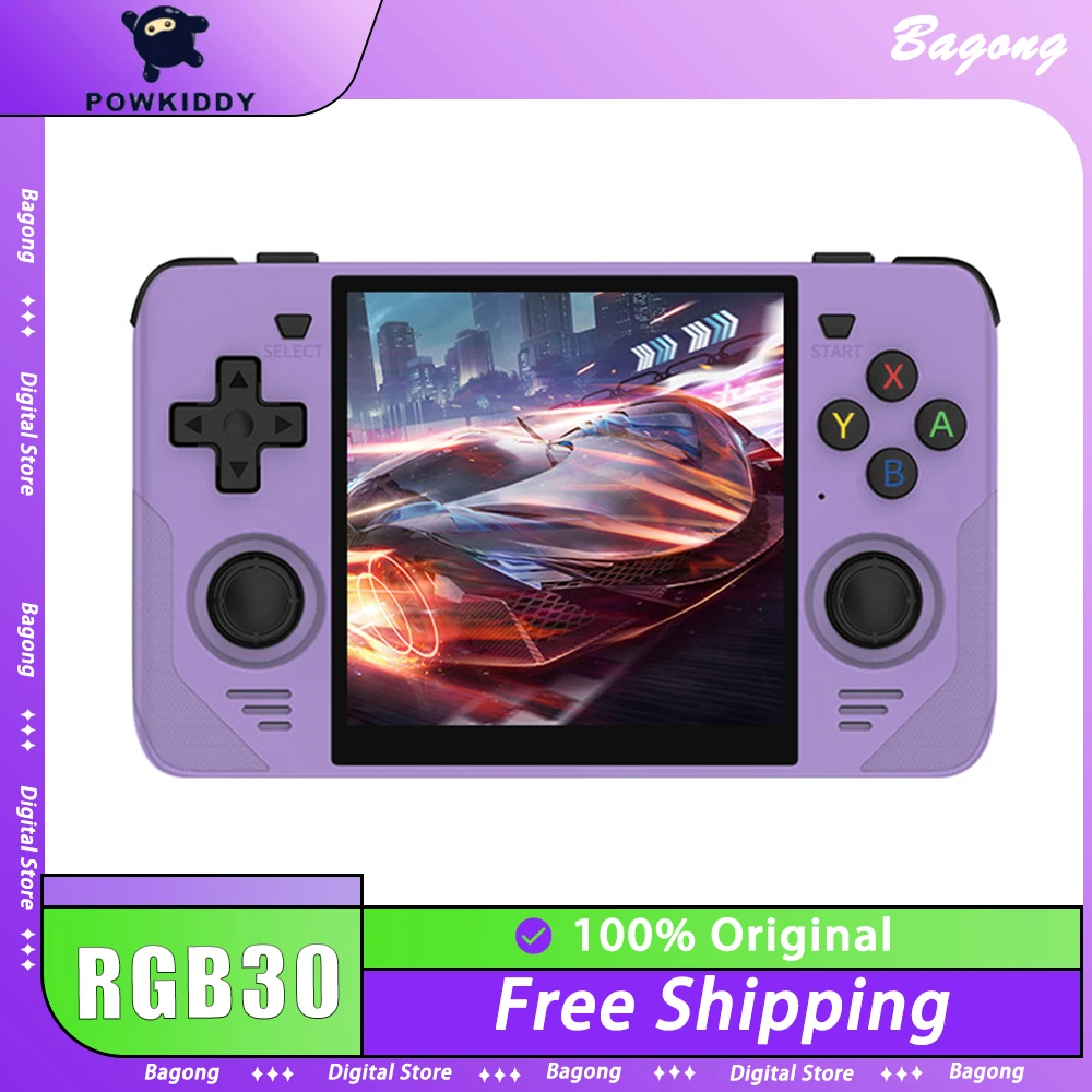 

POWKIDDY RGB30 720*720 4 Inch Ips Screen Built-in WIFI RK3566 Open-Source Retro Handheld Game Console Children's Gifts