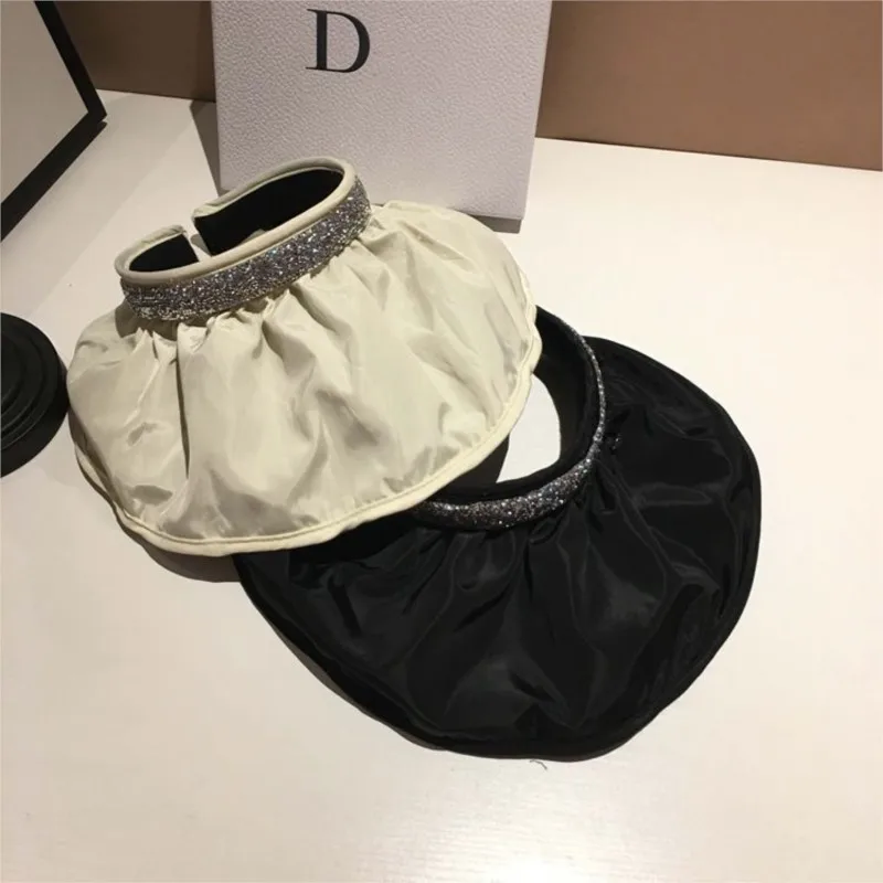 Women's outdoor open-top hat face cover foldable cycling headless UV