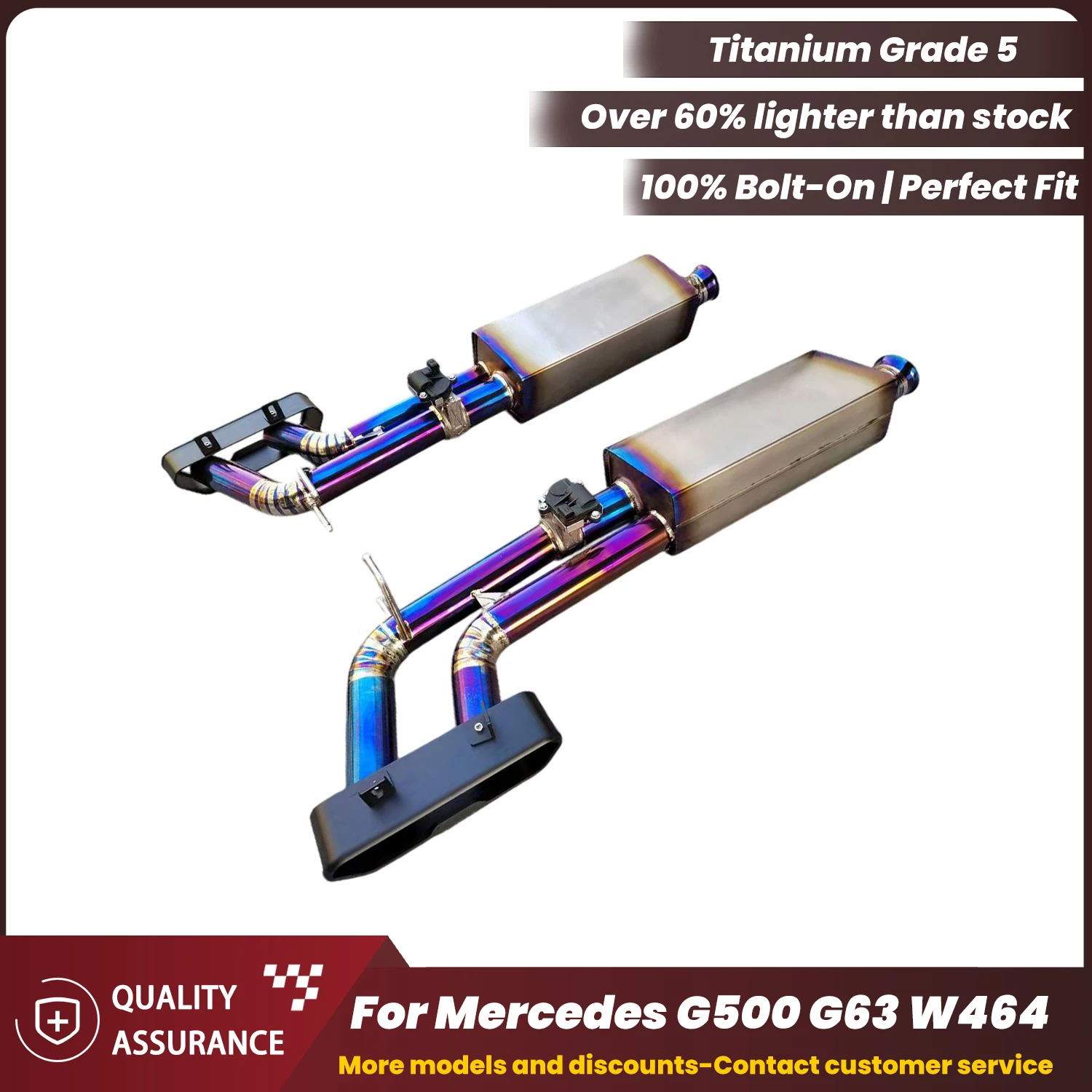 

Aggressive Sound Valvetronic Titanium Catback Exhaust ECCF for Mercedes G500 G63 W464 Deep Sport Tone Performance Upgrade