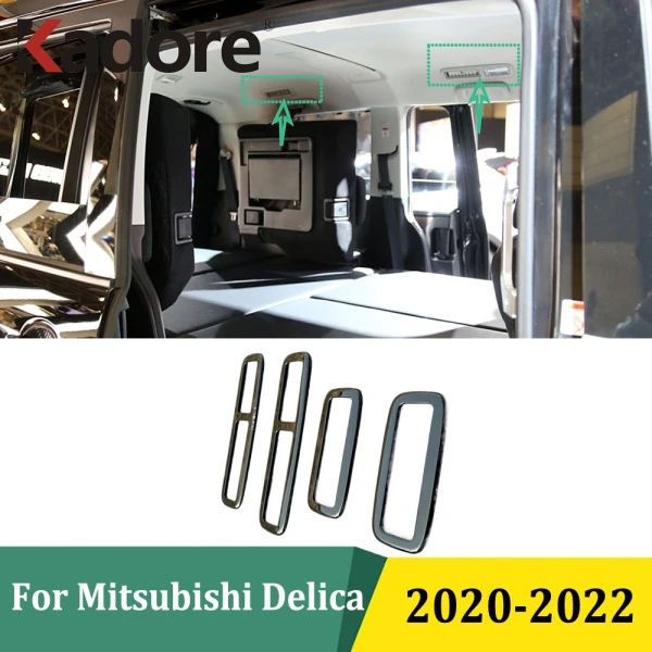 

For Mitsubishi Delica D:5 2020 2021 2022 Rear Air Conditioning Outlet Vent Panel Cover Trim Mouldings Car Interior Accessories
