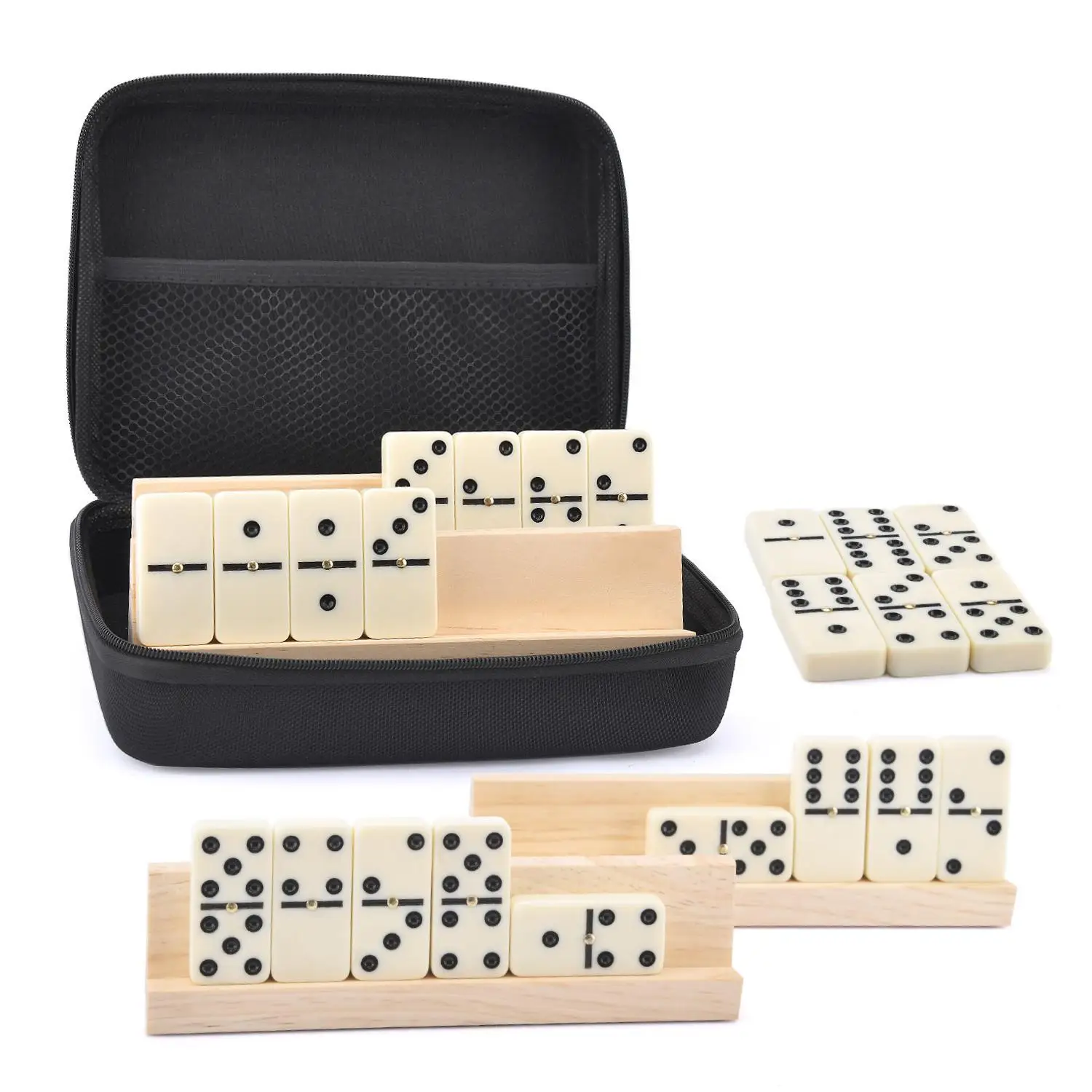 Double Six Domino Set Table Game Activity with Portable Box Educational Toy 28