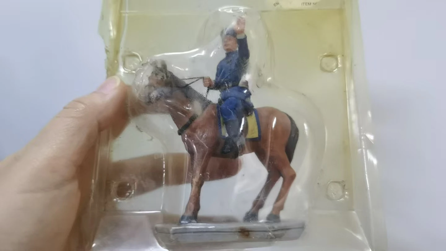 Resin figure mental psychological sand table game box court therapy a man riding horse