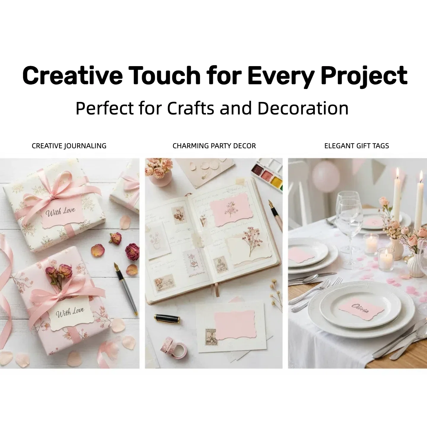 60 Pieces Small Mini Business Cards Assorted Colors Blank Note Gift for Business Cards, Gift (3 Pink-Red)