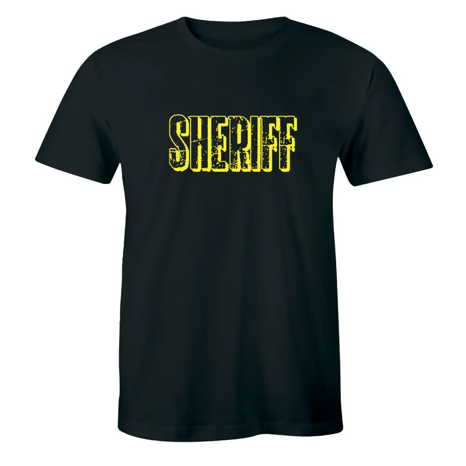 Sherrif Outlaw Prison Biker Thug Criminal Villain Life Men's T shirt vintage Washed Top For Everyday Wear Breathable fashion