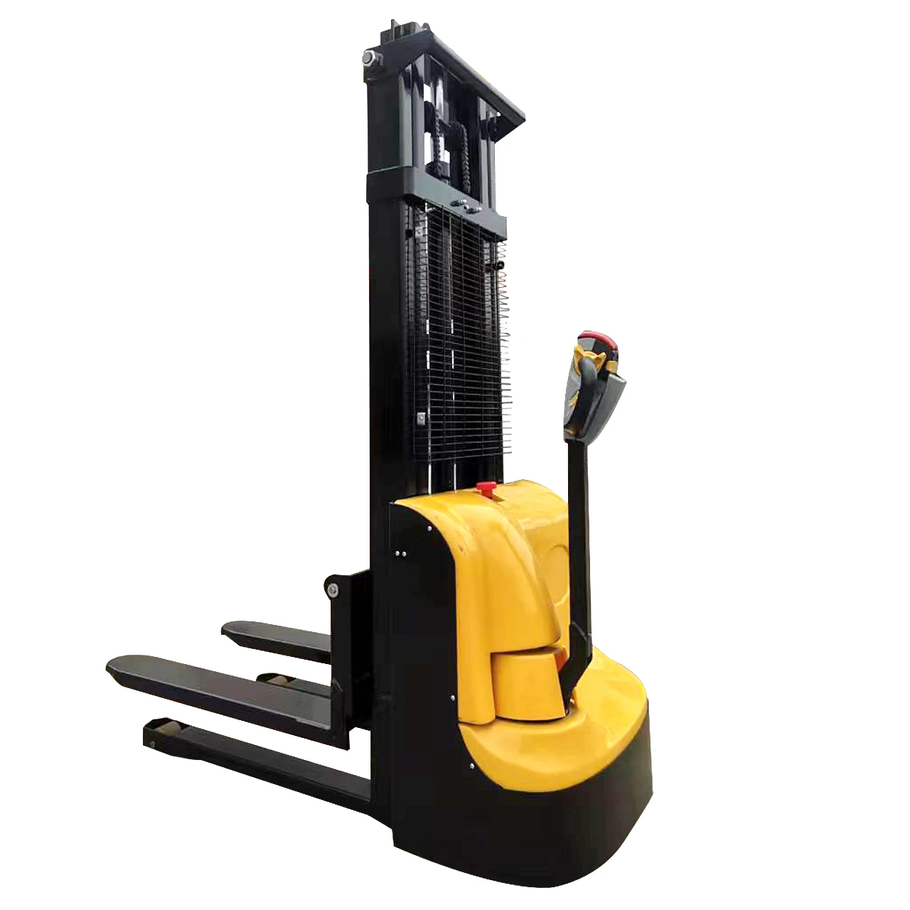 

3 meters lifting full electric pallet stacker walking type electric stacking truck forklift on sale