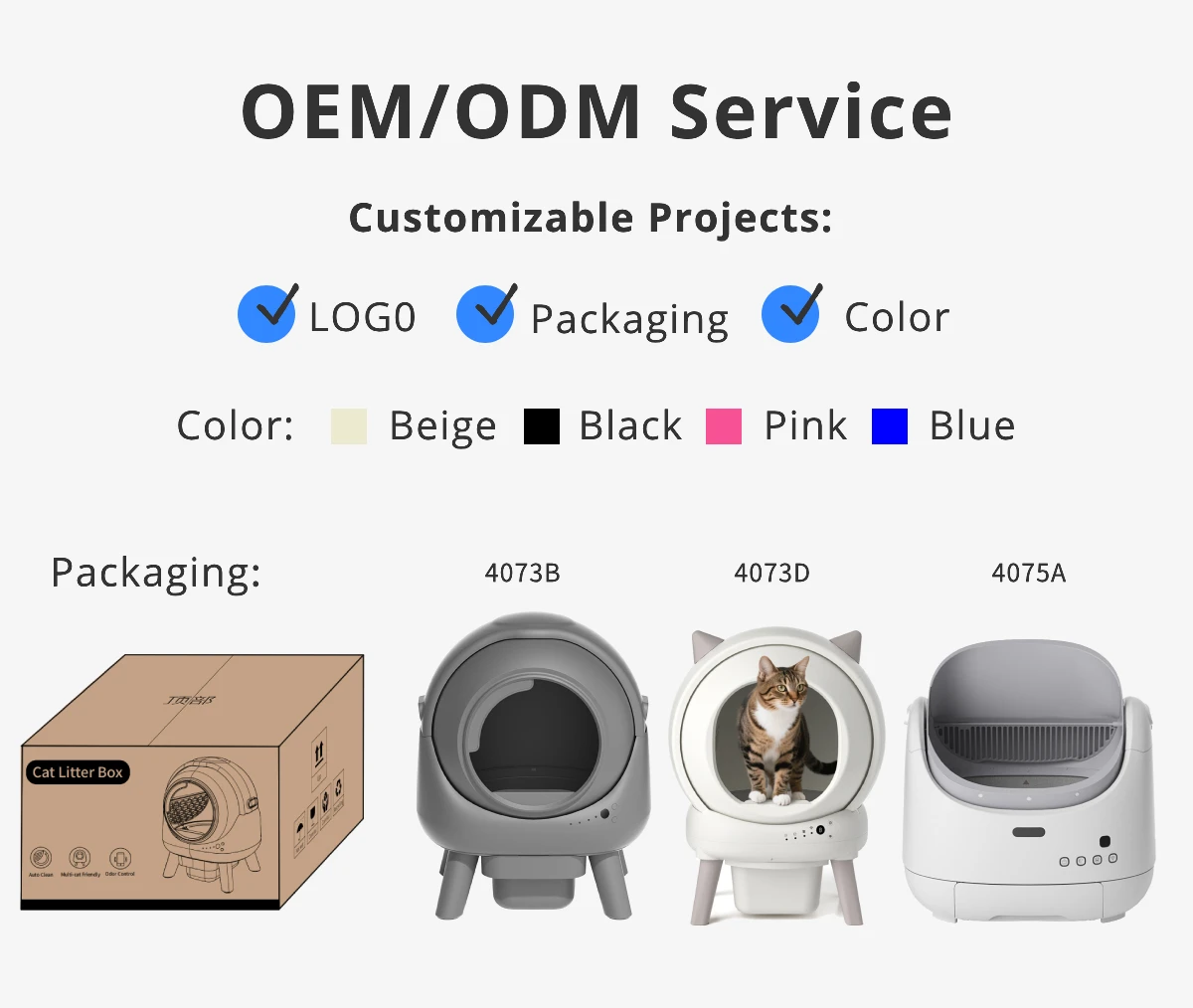 Wholesale OEM Smart Pet Toilet App Control Odor Removal Anti-Pinch Cats Protection Open Top Self-Cleaning Cat Litter Box