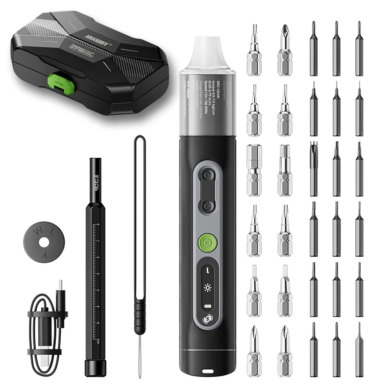 JM-8196 Jakemy 35 in 1 All-in-One Dual Dynamics Precision Electric Screwdriver Set Adaptive Torque Triple Lighting Megnetic Bits