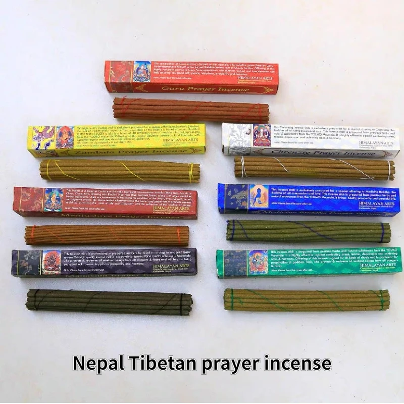 Nepal Tibetan Prayer Thread Incense Home Indoor/Temple Buddhist Hall/Office Purification Soothing Zen Meditation Buddha Incense