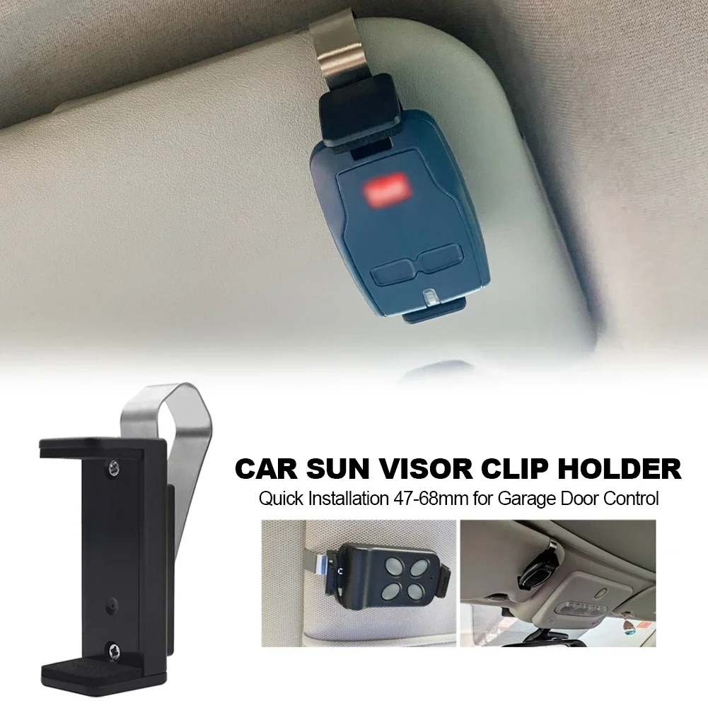 Car Sun Visor Clip Holder Gate Remote 47-68mm for Garage Door Control Car Keychain Barrier Universal Opener Quick installation