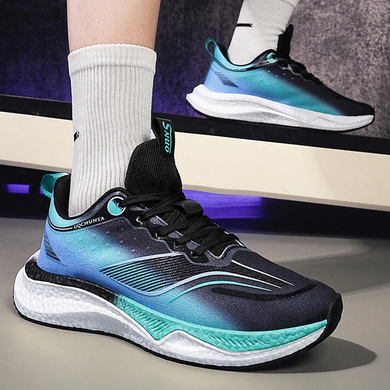 New Road Running Shoes Men Light Shock-absorbing Sneakers Men & Woman Marathon Mesh  Sport Shoes Tennis Shoes Size 36-45