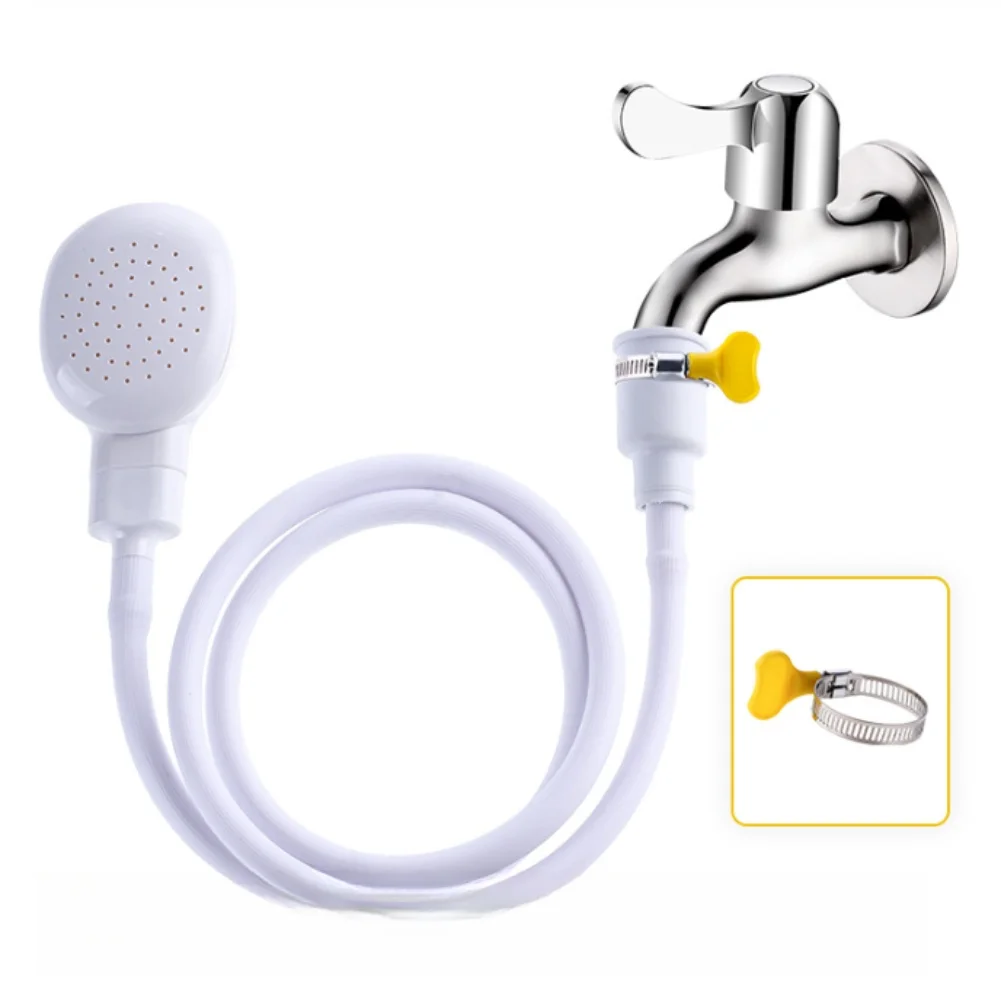 1set Bathing 2.2M Bath Tap Shower Hose Adjustable Shower Hose 1.3Meters DN15 Interface For Tap Spray Outdoor Pet Shower Tool Kit