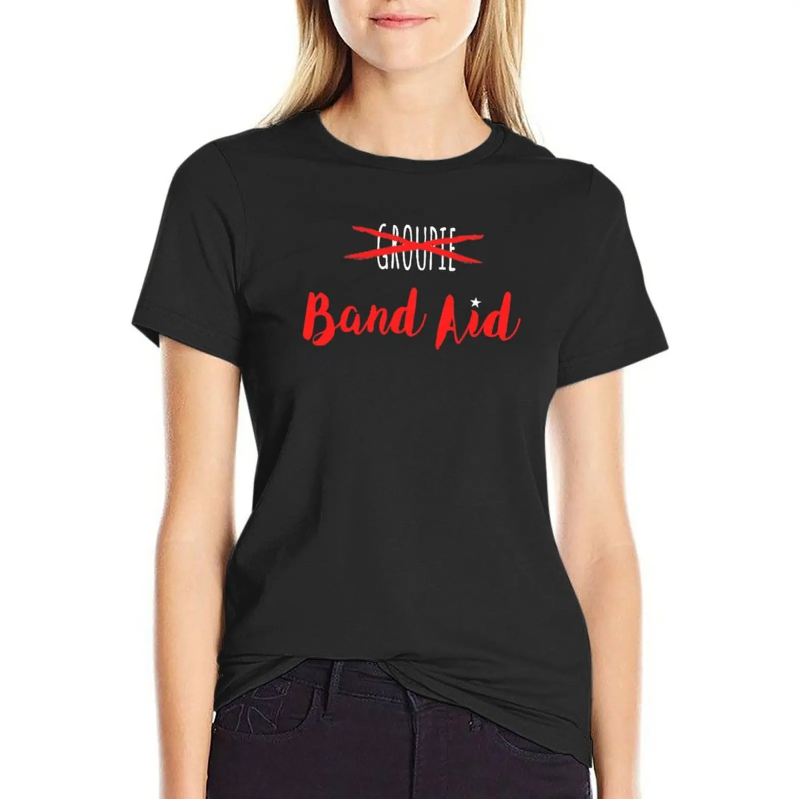 

Band Aid T-Shirt shirts graphic tees funny Blouse tees korean Women's clothes