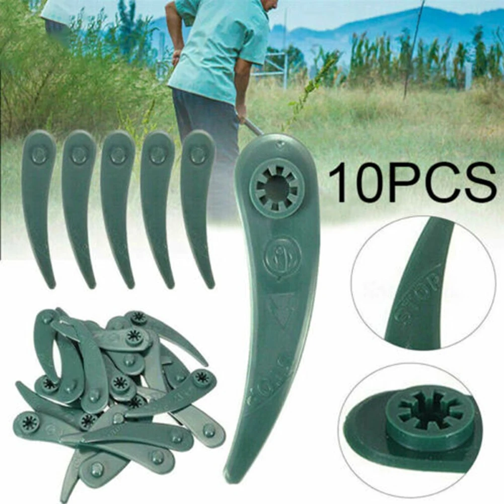 10pcs Grass Strimmer Trimmer DuraBlade Blades For Bosch ART23-18LI ART26-18LI Garden Accessories LawnMower Plastic Blade