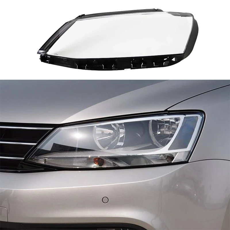 

Car Front Head Light Lamp Transparent Lampshade Headlight Shell Cover Lens Mask For Jetta (Sagitar) 2012-2018