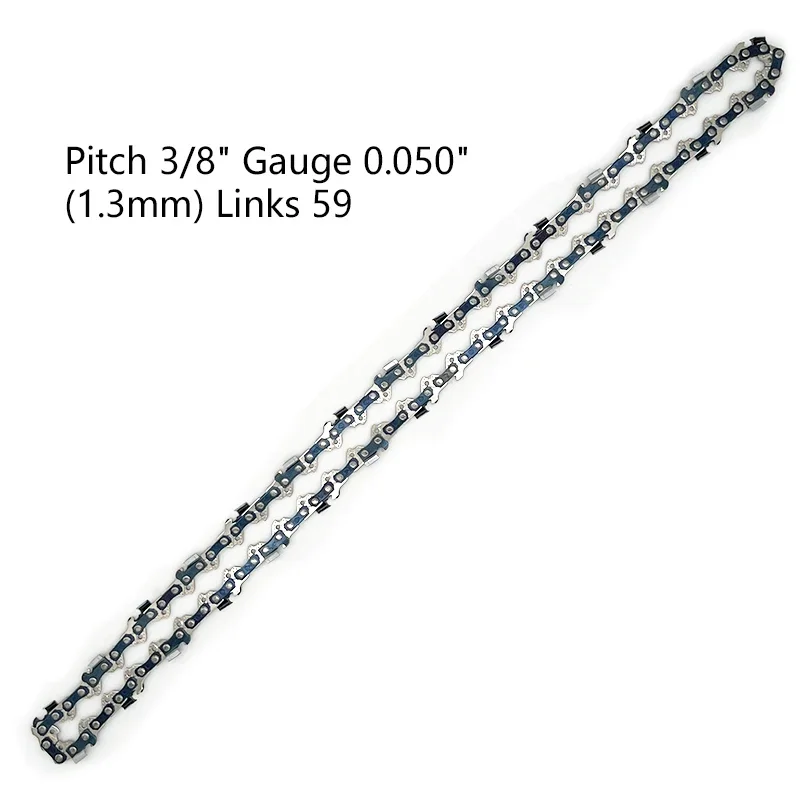 Catena per motosega Passo 3/8" Calibro 0,050" 1,3 mm Lama per sega a scalpello completa 50 52 55 56 57 59 Collegamenti