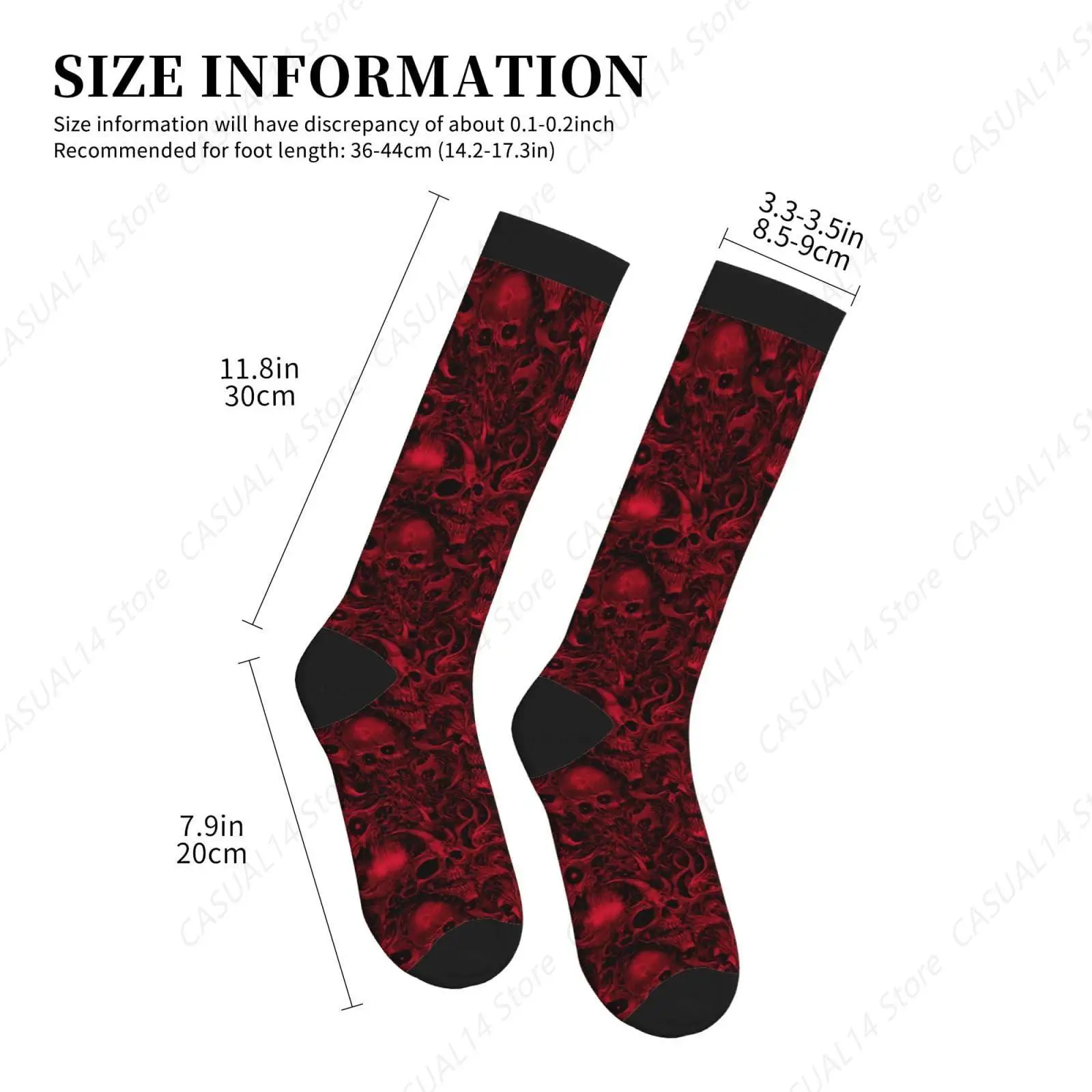 Skull Compression Socks for Women Men Knee High Support Circulation Stockings for Athletic Running Cycling Flying