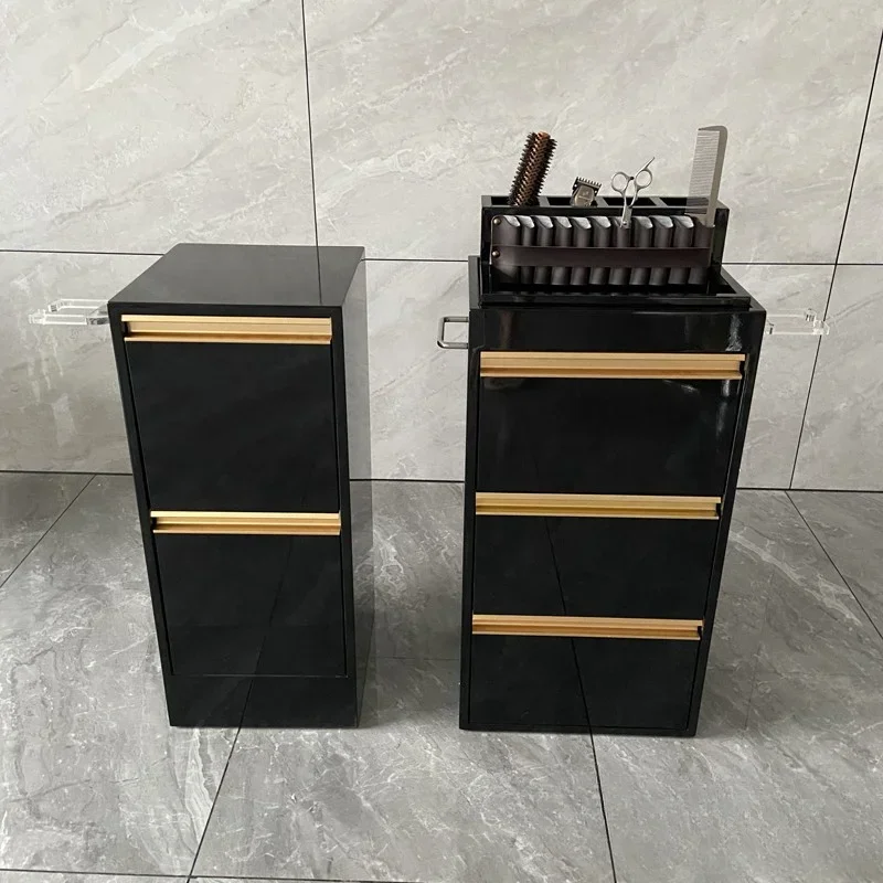 

With socket, barber shop tool cabinet, special mirror table for hair salon, shelf for hairdressing, haircutting cabinet