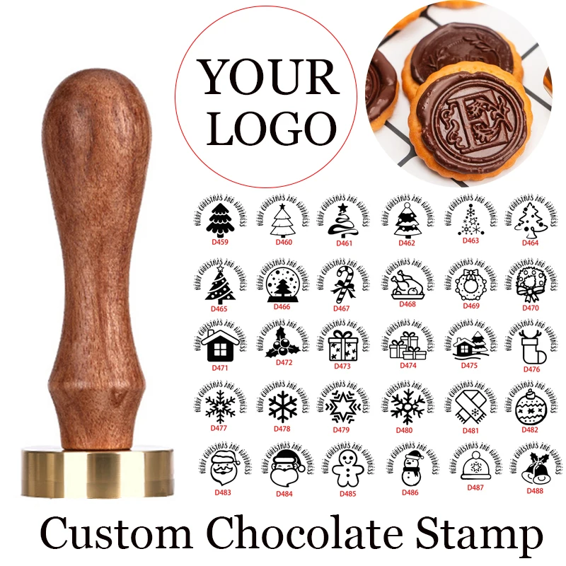 Benutzerdefinierte Weihnachtsschokoladenstempel aus Messing in Lebensmittelqualität / zur Herstellung von Wachsschmelzen in Schokolade / Keksformen, Muttertagsgeschenk