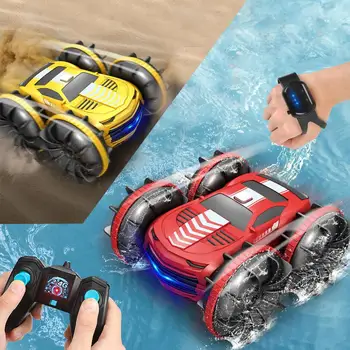 2 In 1 Rc Car Toy Water Tank 2.4G Remote Control Waterproof Stunt Car 4wd Vehicle Amphibious Auto Toys for Children Boys Girls Gifts