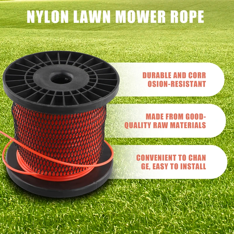 Roll 50M 2.4Mm Mowing Nylon Grass Trimmer Rope Brush Cutter Strimmer Line Round Brushcutter Trimmer Cord Line Wire