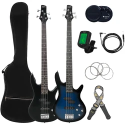 Irin 4 Saiten E-Bass Gitarre 24 Bünde Ahorn Body Bass Gitarre Gitarre mit Kabel Lautsprecher Saiten Tasche Teile & Zubehör